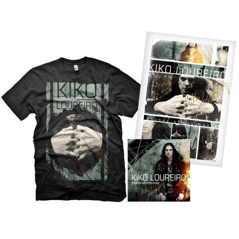 Sounds of Innocence autographed CD and T-shirt bundle 2: signed poster included as gift - Kiko Loureiro